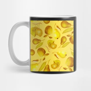 Green fruits yellow toned Mug